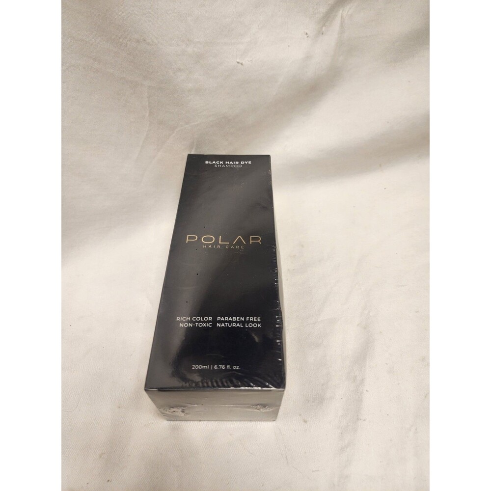 Polar Black Hair Dye Shampoo Rich Dark Color Non-toxic Natural Care 200ml/6.7 oz